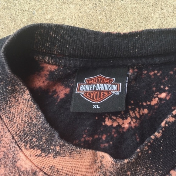 Harley Davidson Redone Bleached Graphic Tee - Picture 2 of 8